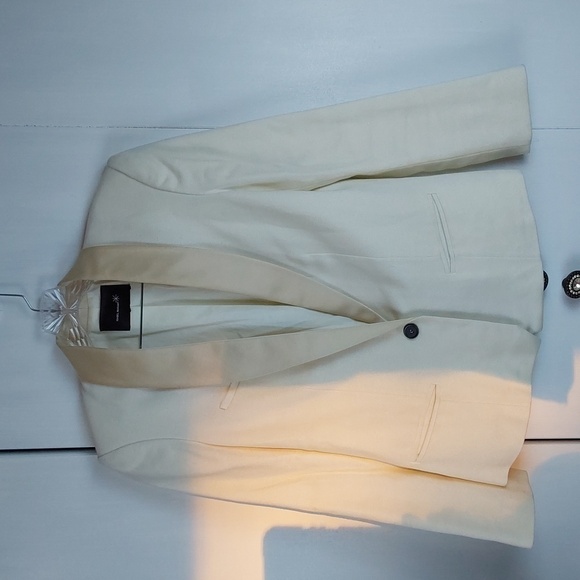 Isabel Marant- Womens Cream Blazer Suit Coat Silk/Cotton Minimalist Neut. Sz.M/L - Picture 2 of 12